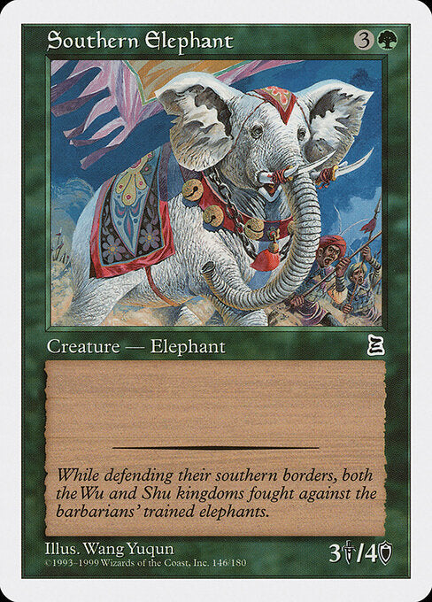 Southern Elephant – Portal Three Kingdoms (PTK-146) Magic: The Gathering card Hoofdafbeelding