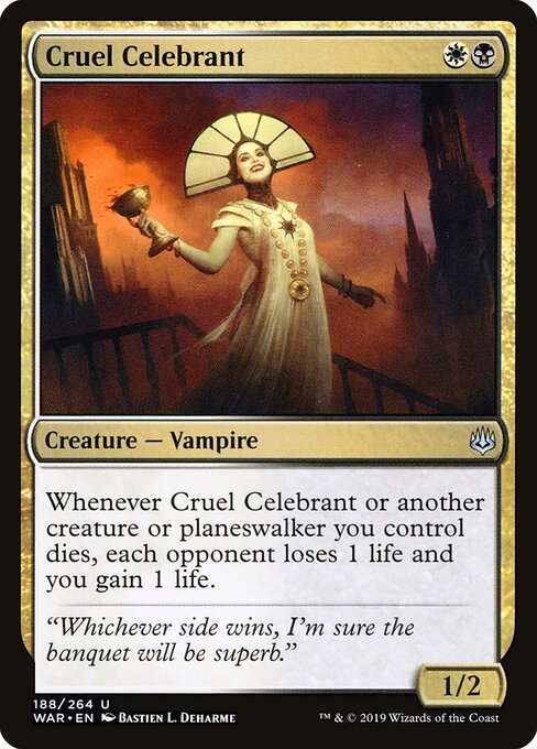 Cruel Celebrant – War of the Spark (WAR-188) Magic: The Gathering card | LC-REM-20260804-15711422349644-87ead6ac-b1c5-4852-8413-7fa43c6cfc57