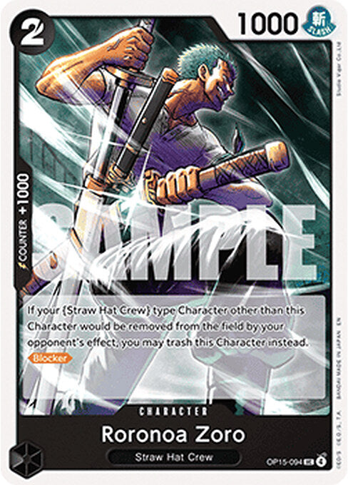 Roronoa Zoro — Adventure on Kami’s Island (OP15-094) One Piece card Hoofdafbeelding