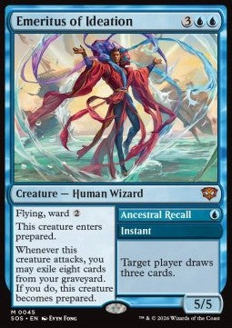 Emeritus of Ideation // Ancestral Recall - Secrets of Strixhaven (Mythic) [SOS-45] Hauptbild