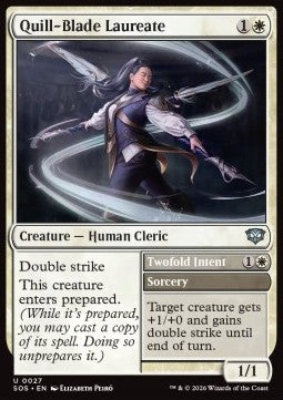 Quill-Blade Laureate // Twofold Intent - Secrets of Strixhaven (Uncommon) [SOS-27] Hauptbild