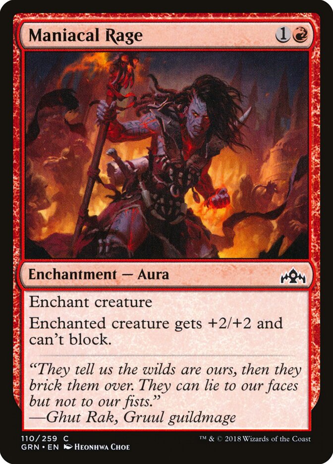 Maniacal Rage - Guilds of Ravnica (Common) [GRN-110]