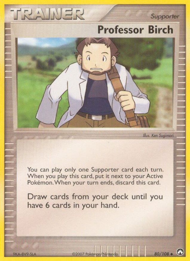 Pokémon-kaart Professor Birch 80/108 Uncommon uit de set EX Power Keepers Image principale du produit