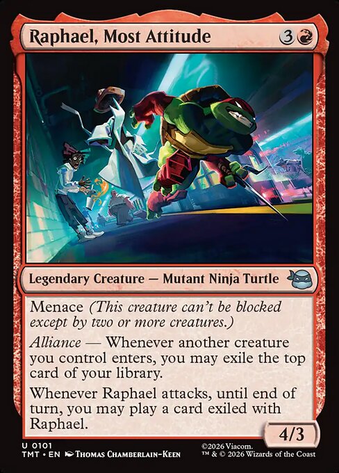 Raphael, Most Attitude – Teenage Mutant Ninja Turtles (TMT-101) Magic: The Gathering card Hoofdafbeelding