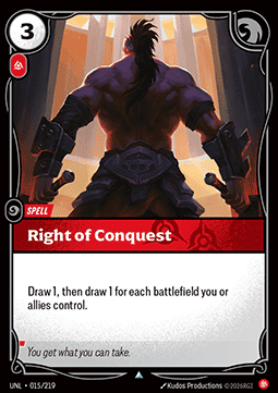 Right of Conquest - Unleashed (Uncommon) [UNL-015] Main image