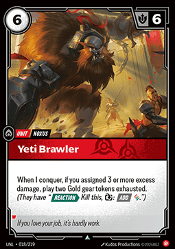 Yeti Brawler - Unleashed (Uncommon) [UNL-018] Main image