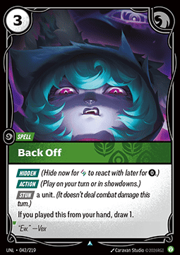 Back Off - Unleashed (Uncommon) [UNL-042] Main image