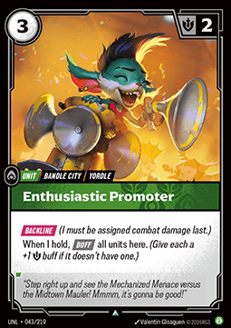 Enthusiastic Promoter - Unleashed (Uncommon) [UNL-043] Main image