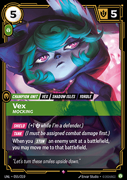 Vex, Mocking (V.1 - Rare) - Unleashed (Rare) [UNL-055] Main image