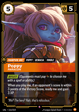 Poppy, Paragon (V.1 - Rare) - Unleashed (Rare) [UNL-116] Hoofdafbeelding