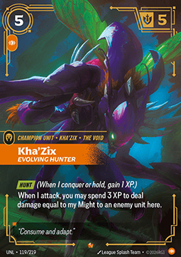 Kha'Zix, Evolving Hunter (V.1 - Epic) - Unleashed (Epic) [UNL-119] Hoofdafbeelding