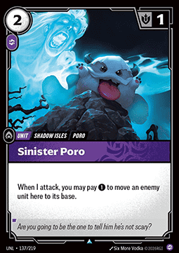 Sinister Poro - Unleashed (Uncommon) [UNL-137] Hoofdafbeelding