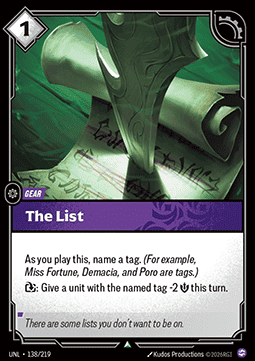 The List - Unleashed (Uncommon) [UNL-138] Hoofdafbeelding