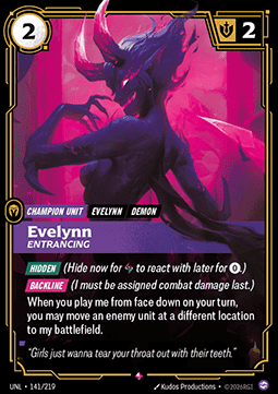 Evelynn, Entrancing - Unleashed (Rare) [UNL-141] Hoofdafbeelding