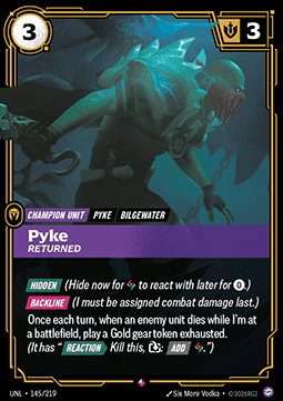 Pyke, Returned (V.1 - Rare) - Unleashed (Rare) [UNL-145] Hoofdafbeelding