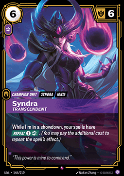 Syndra, Transcendent - Unleashed (Rare) [UNL-146] Hoofdafbeelding