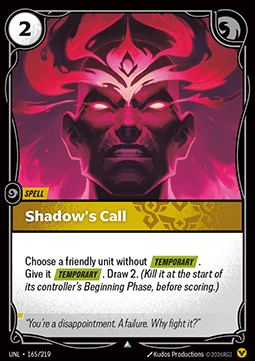 Shadow's Call - Unleashed (Uncommon) [UNL-165] Immagine principale del prodotto