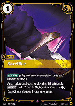 Sacrifice - Unleashed (Rare) [UNL-173] Immagine principale del prodotto