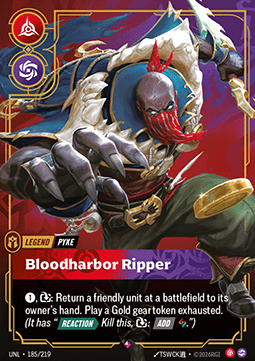 Pyke, Bloodharbor Ripper (V.1 - Rare) - Unleashed (Rare) [UNL-185] Image principale du produit