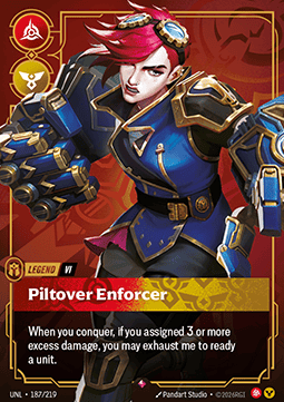 Vi, Piltover Enforcer (V.1 - Rare) - Unleashed (Rare) [UNL-187] Image principale du produit
