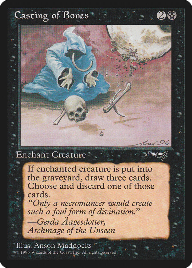 Magic-kaart Casting of Bones ALL-44b uit Alliances (Common) Hoofdafbeelding