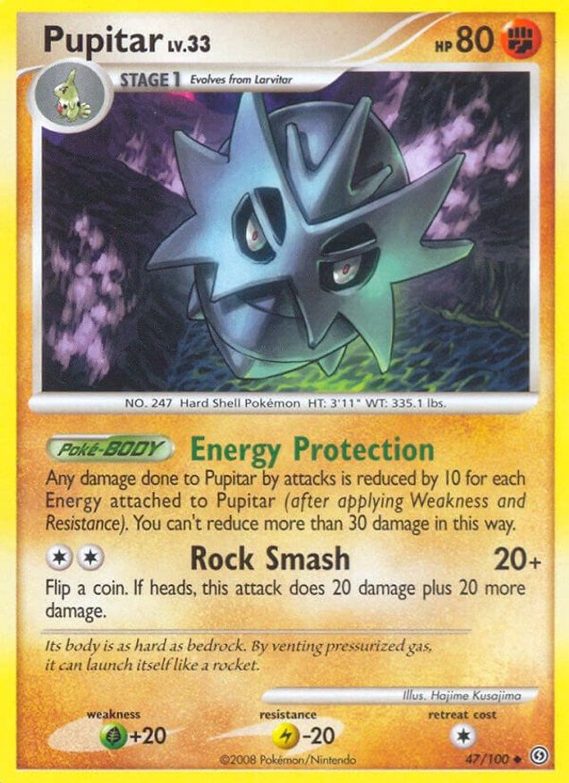 Pokémon-kaart Pupitar 47/100 Uncommon uit de set Stormfront