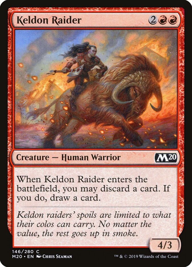 Magic-kaart Keldon Raider M20-146 uit Core Set 2020 (Common)