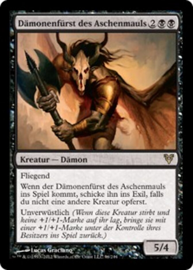 Magic-kaart Demonlord of Ashmouth AVR-96 uit Avacyn Restored (Rare)