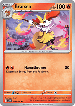 Braixen - Chaos Rising (Common) [CRI-012] Main image
