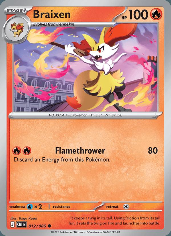 Braixen - Chaos Rising (Common) [CRI-012] Hauptbild