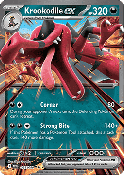 Krookodile ex - Chaos Rising (Double Rare) [CRI-055] Main image
