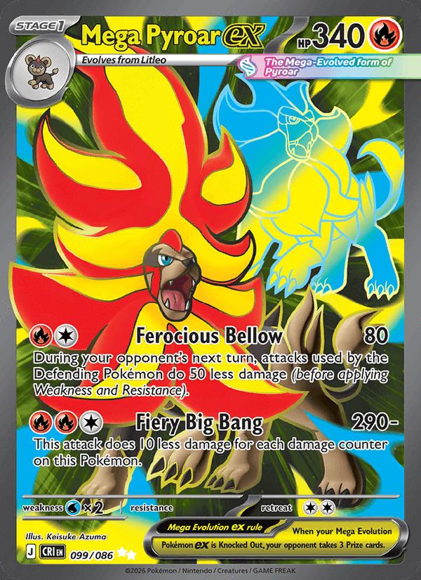 Mega Pyroar ex - Chaos Rising (Ultra Rare) [CRI-099] Main image