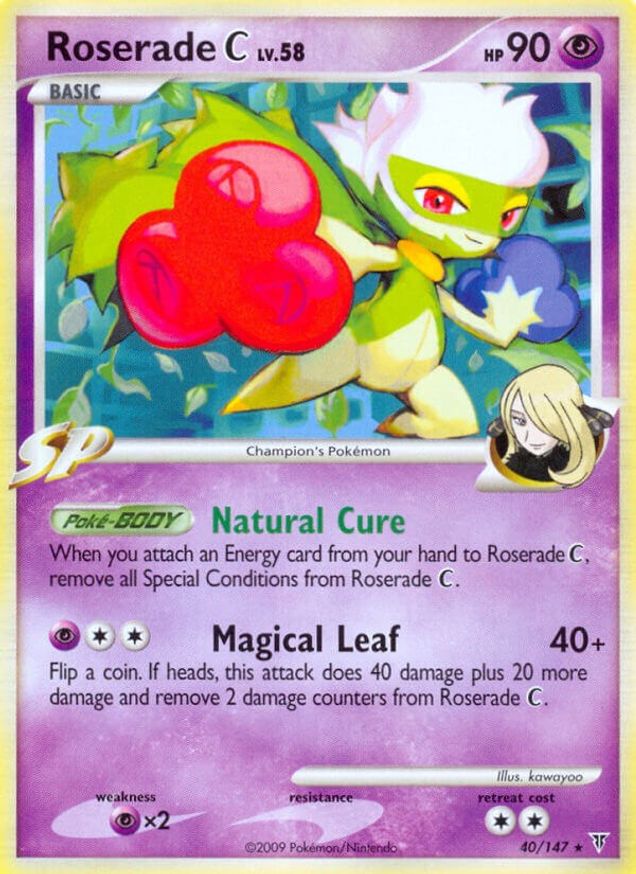 Pokémon-kaart Roserade C 40/147 Rare uit de set Supreme Victors Image principale du produit