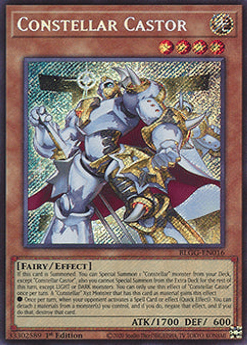 Constellar Castor — Battles of Legend: Glorious Gallery (BLGG-016) Yu-Gi-Oh! card Imagen principal del producto