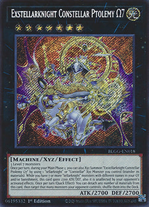 Exstellarknight Constellar Ptolemy Ω7 — Battles of Legend: Glorious Gallery (BLGG-018) Yu-Gi-Oh! card Imagen principal del producto