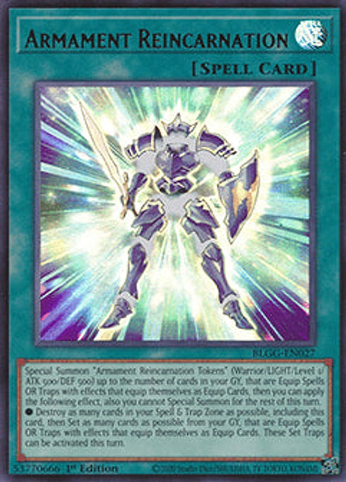 Armament Reincarnation — Battles of Legend: Glorious Gallery (BLGG-027) Yu-Gi-Oh! card Immagine principale del prodotto