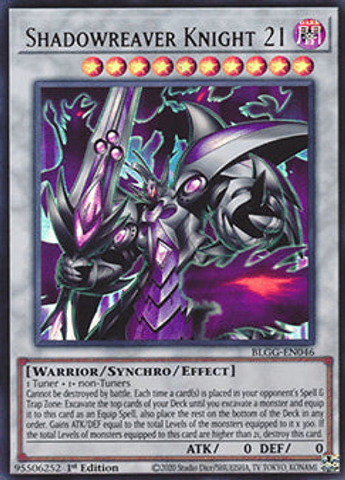 Shadowreaver Knight 21 — Battles of Legend: Glorious Gallery (BLGG-046) Yu-Gi-Oh! card Hauptbild