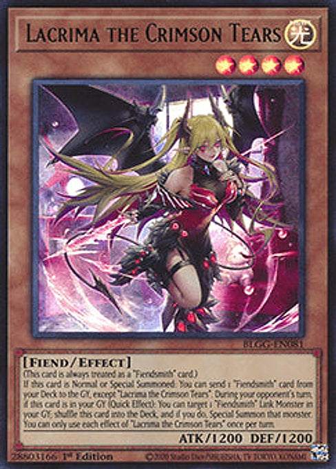 Lacrima the Crimson Tears — Battles of Legend: Glorious Gallery (BLGG-081) Yu-Gi-Oh! card Main image