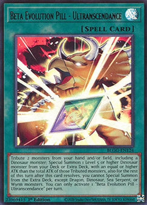 Beta Evolution Pill - Ultranscendance — Battles of Legend: Glorious Gallery (BLGG-124) Yu-Gi-Oh! card Hauptbild
