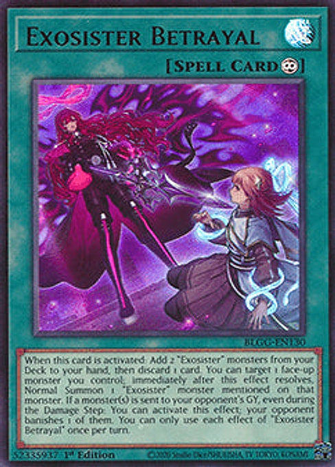 Exosister Betrayal — Battles of Legend: Glorious Gallery (BLGG-130) Yu-Gi-Oh! card Hauptbild