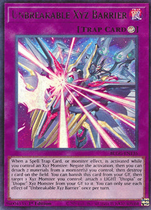 Unbreakable Xyz Barrier — Battles of Legend: Glorious Gallery (BLGG-135) Yu-Gi-Oh! card Hauptbild