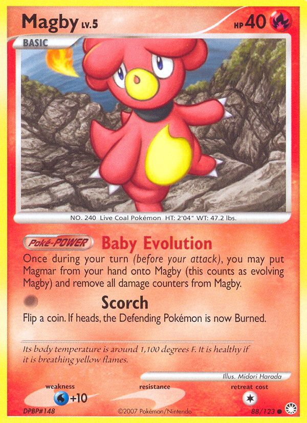 Magby Lv.5 – Mysterious Treasures 88 – Pokémon TCG single card Hoofdafbeelding