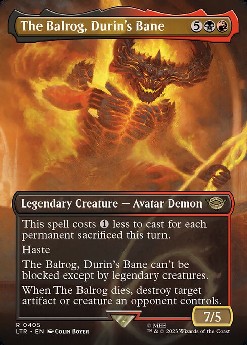 The Balrog, Durin's Bane – The Lord of the Rings: Tales of Middle-earth (LTR-405) Magic: The Gathering card | LC-REM-20260804-15151254045004-88a2d7f8-0055-4d53-8e1e-9810d384cdb8