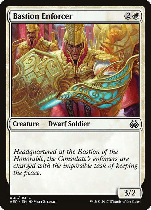 Bastion Enforcer – Aether Revolt (AER-8) Magic: The Gathering card