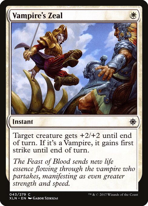 Vampire's Zeal – Ixalan (XLN-43) Magic: The Gathering card | LC-REM-20260804-15150876033356-88c507f6-c178-40be-bca7-3bd5adb1c5b1