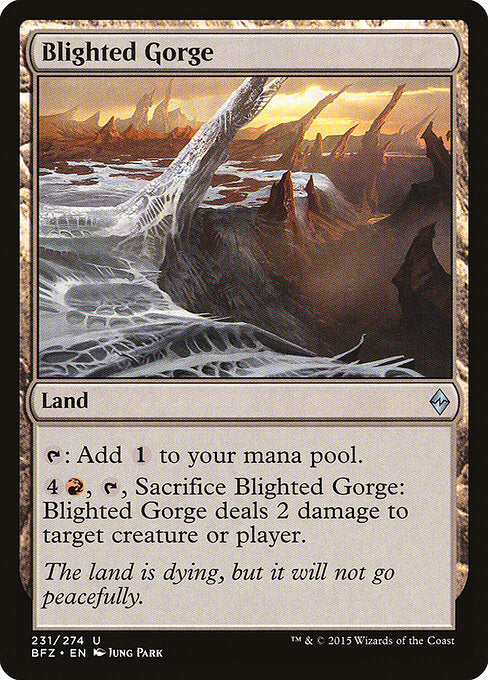 Blighted Gorge – Battle for Zendikar (BFZ-231) Magic: The Gathering card