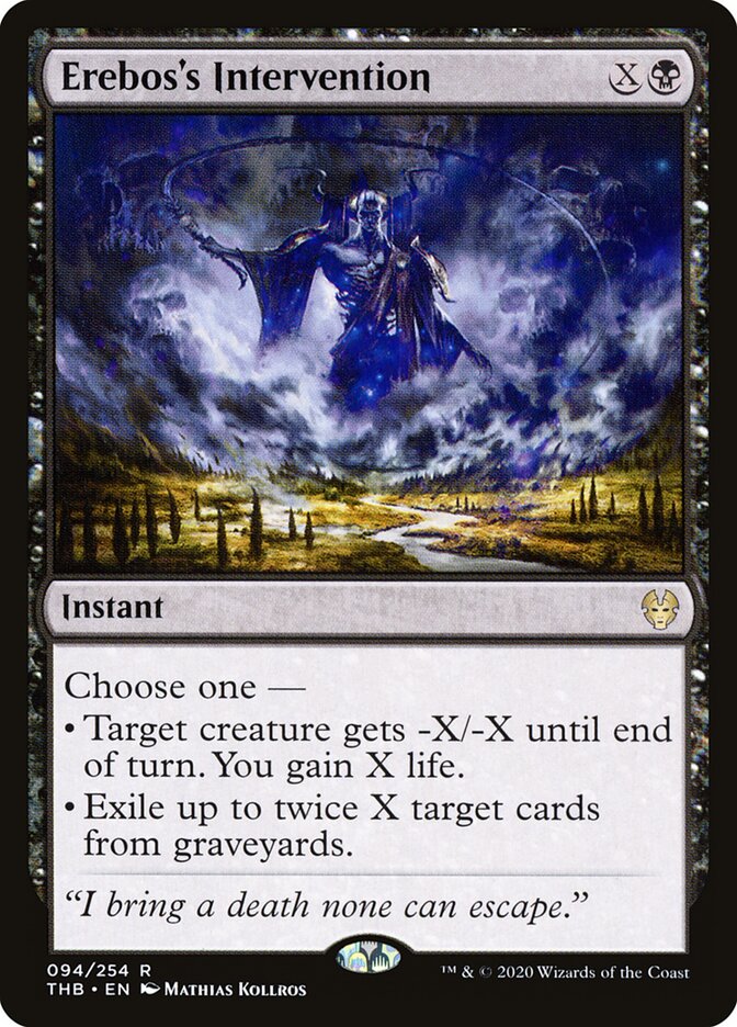 Magic-kaart Erebos's Intervention THB-94 uit Theros Beyond Death (Rare) Imagen principal del producto