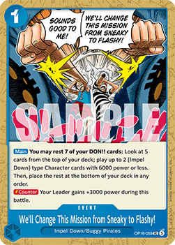 We'll Change This Mission from Sneaky to Flashy! (OP16-059) Hoofdafbeelding