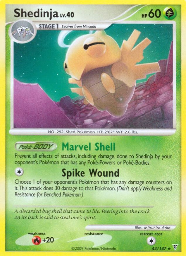 Pokémon-kaart Shedinja 44/147 Rare uit de set Supreme Victors