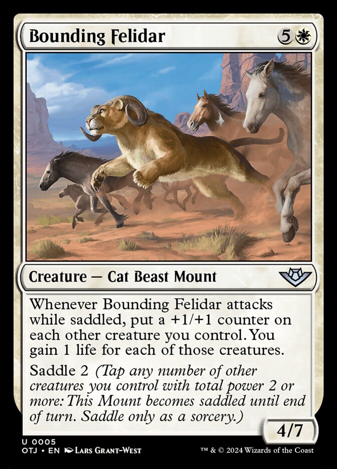 Bounding Felidar - Outlaws of Thunder Junction (Uncommon) [OTJ-5]